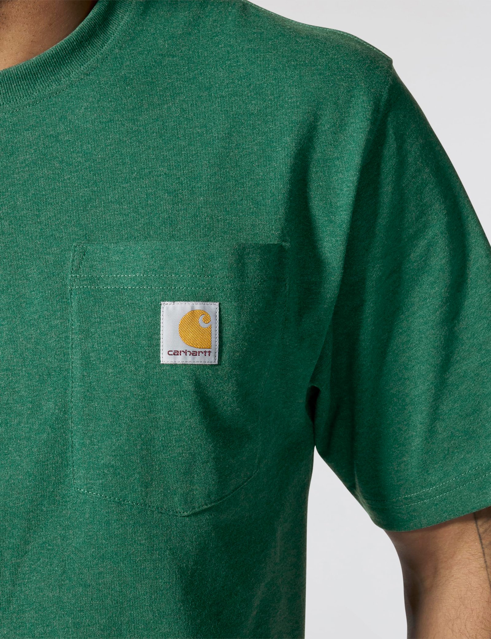 Carhartt Men's K87 Workwear Short Sleeve T-Shirt (Regular and Big & Tall Sizes), North Woods Heather - Image 5